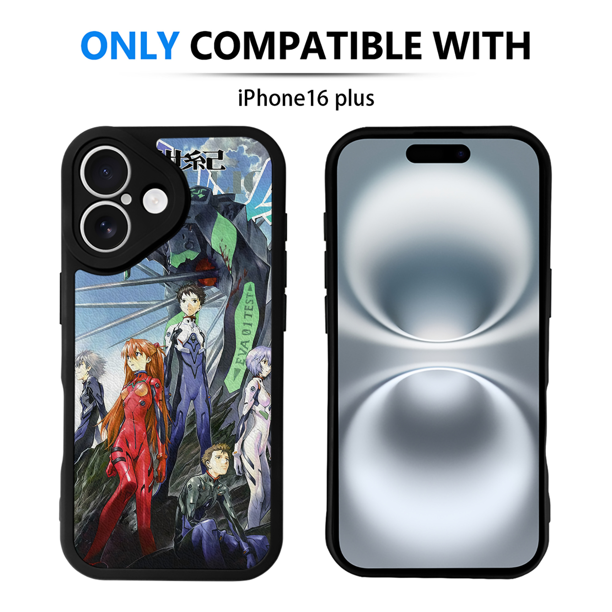 （画像用） EVA 新世紀エヴァンゲリオン 【iPhone 16シリーズ対応】シリコンスマホケース（レザー調） 材質：シリコン